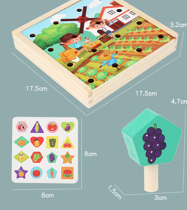 Premium Fruit and vegetable puzzle board