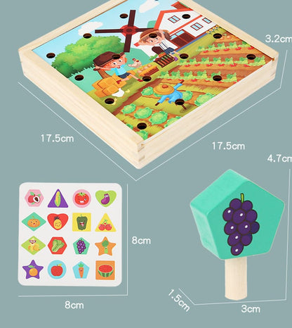 Premium Fruit and vegetable puzzle board