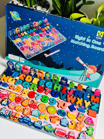 Eight in one matching board