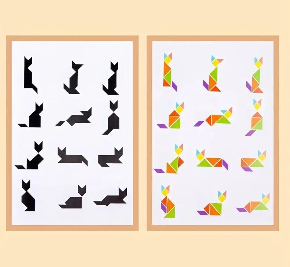 Mini magnetic  tangram book